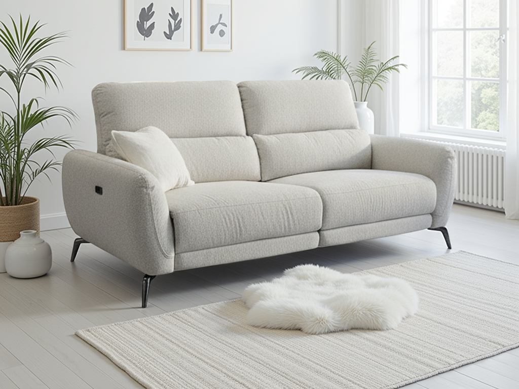 Sorrento Electric Recliner 3 Seater Beige