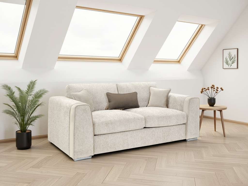Naples Sofa 3 Seater Beige