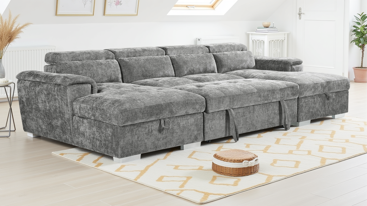 Alaya Sofabed U Shape Corner Grey