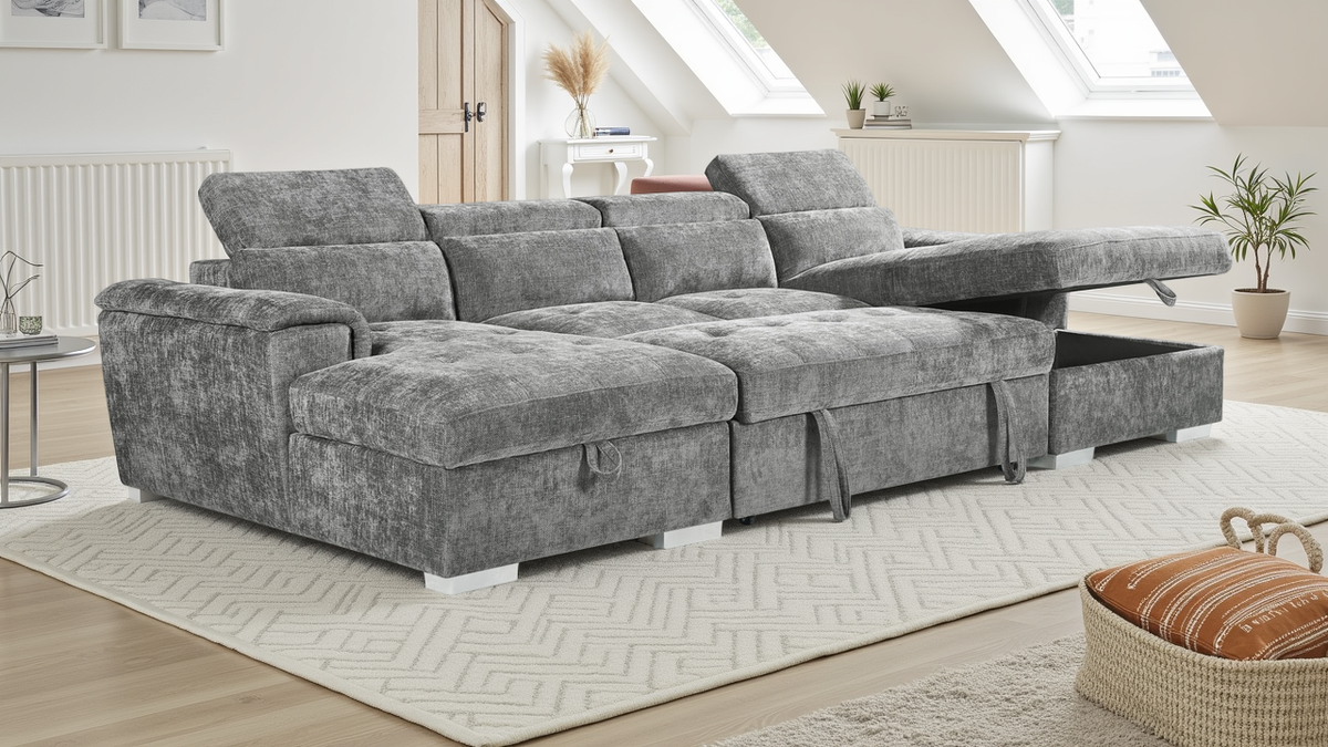 Alaya Sofabed U Shape Corner Grey