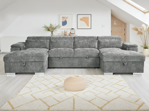 Alaya Sofabed U Shape Corner Grey