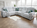 Owen Electric Recliner Sofa Large Corner Beige