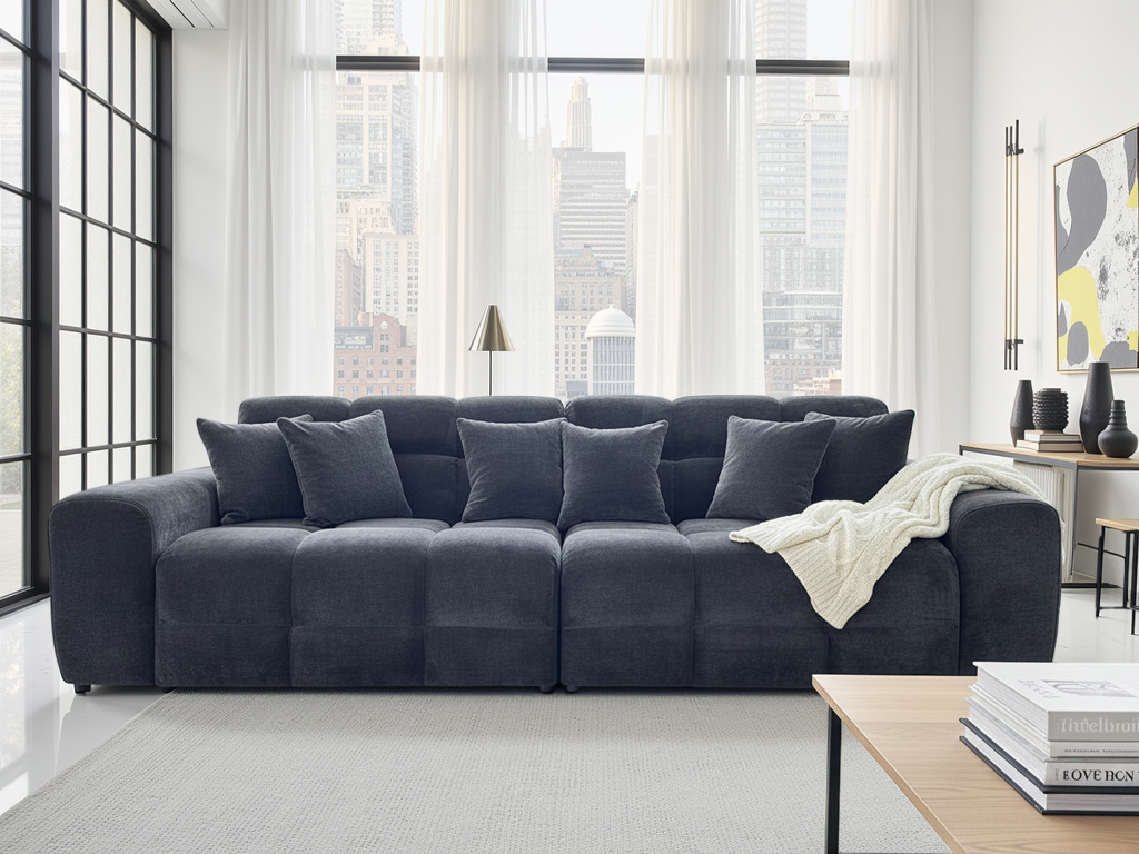 Jacob Sofa 4 Seater Black