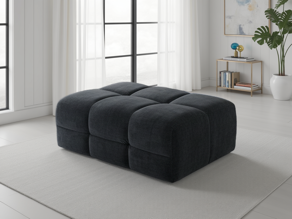 Jacob Sofa Footstool Black