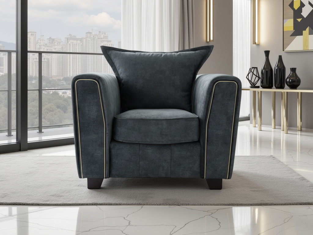 Serena Sofa Armchair Black