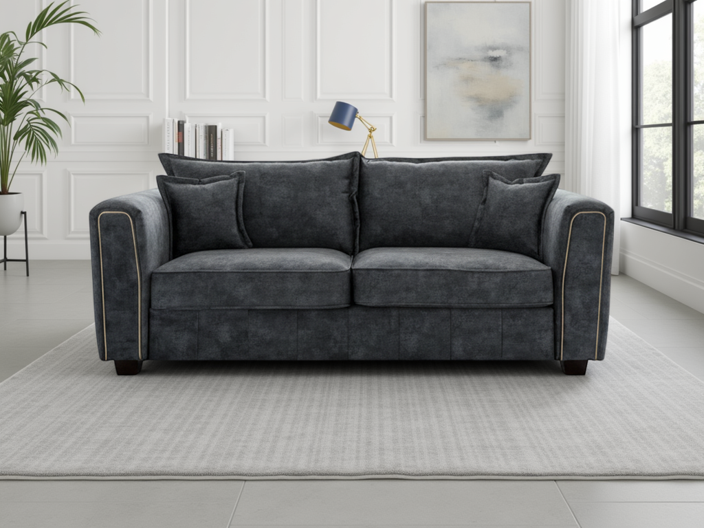 Serena Sofa 3 Seater Black