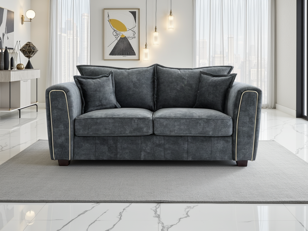 Serena Sofa 2 Seater Black