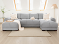 Azzuro Sofa U Shape Corner Grey