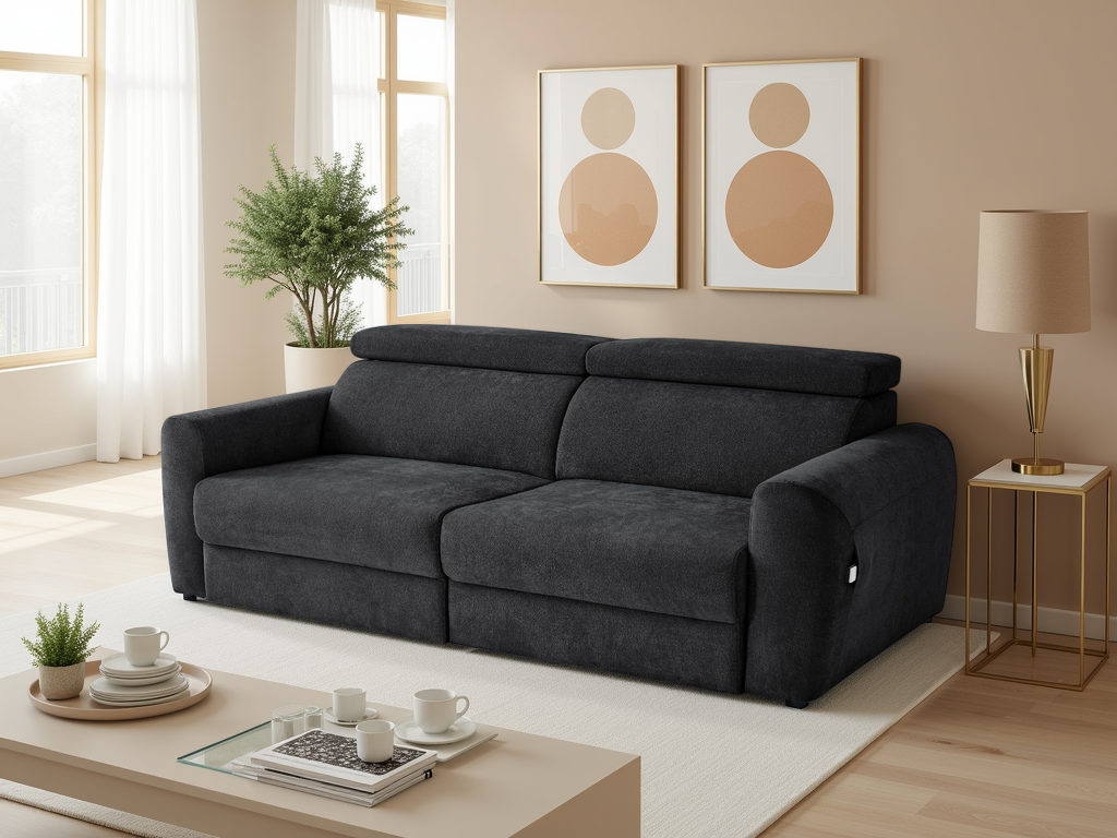 Dakota Electric Sofabed 3 Seater Black