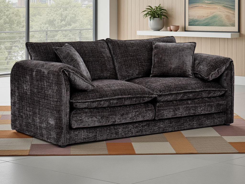 Solaya Sofa 3 Seater Black