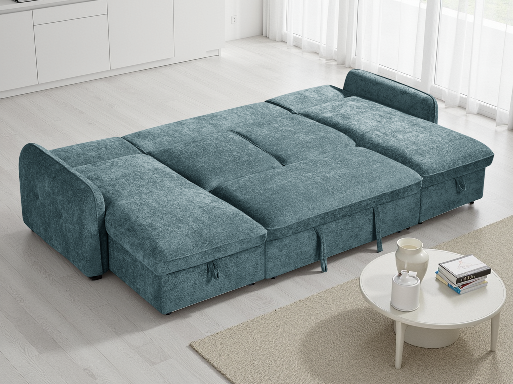 Moscow Sofabed U Shape Corner Blue