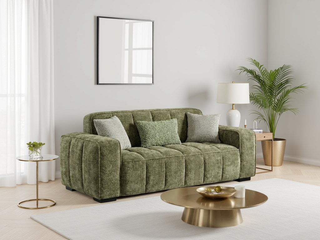 Paris Sofa 3 Seater Olive