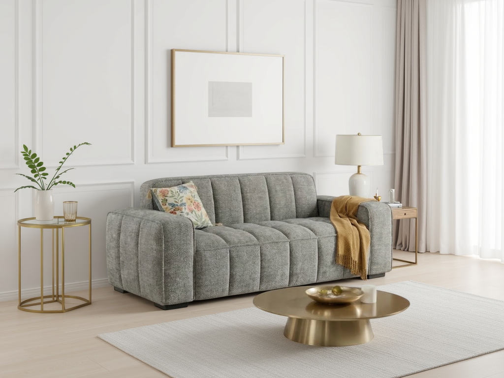 Paris Sofa 3 Seater Grey
