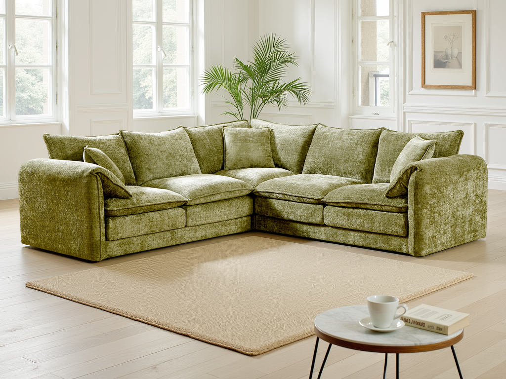 Solaya Sofa Large Corner Green