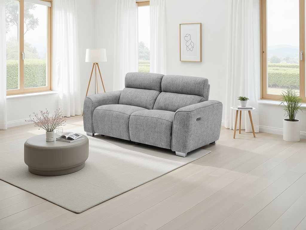 Toronto Electric Recliner 2 Seater Grey