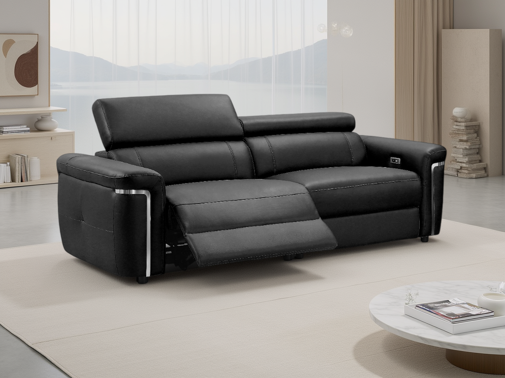 Somerville Electric Recliner Sofa 3 Seater Black