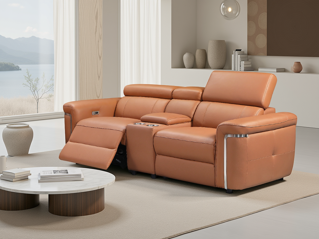 Somerville Electric Recliner Sofa 2 Seater Tan