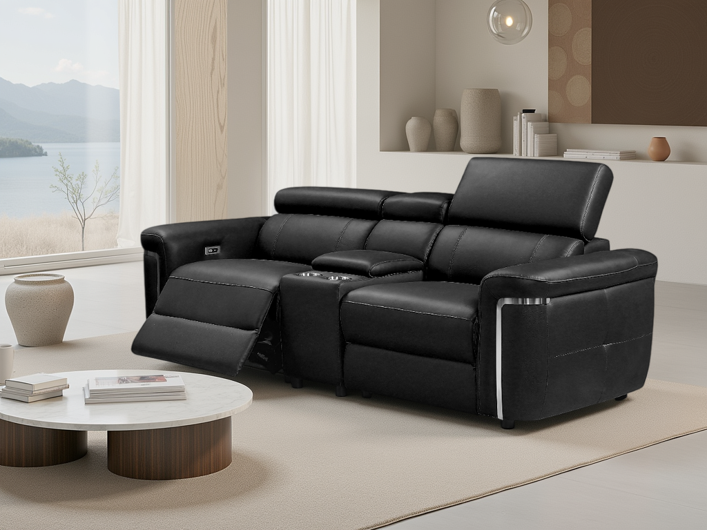 Somerville Electric Recliner Sofa 2 Seater Black