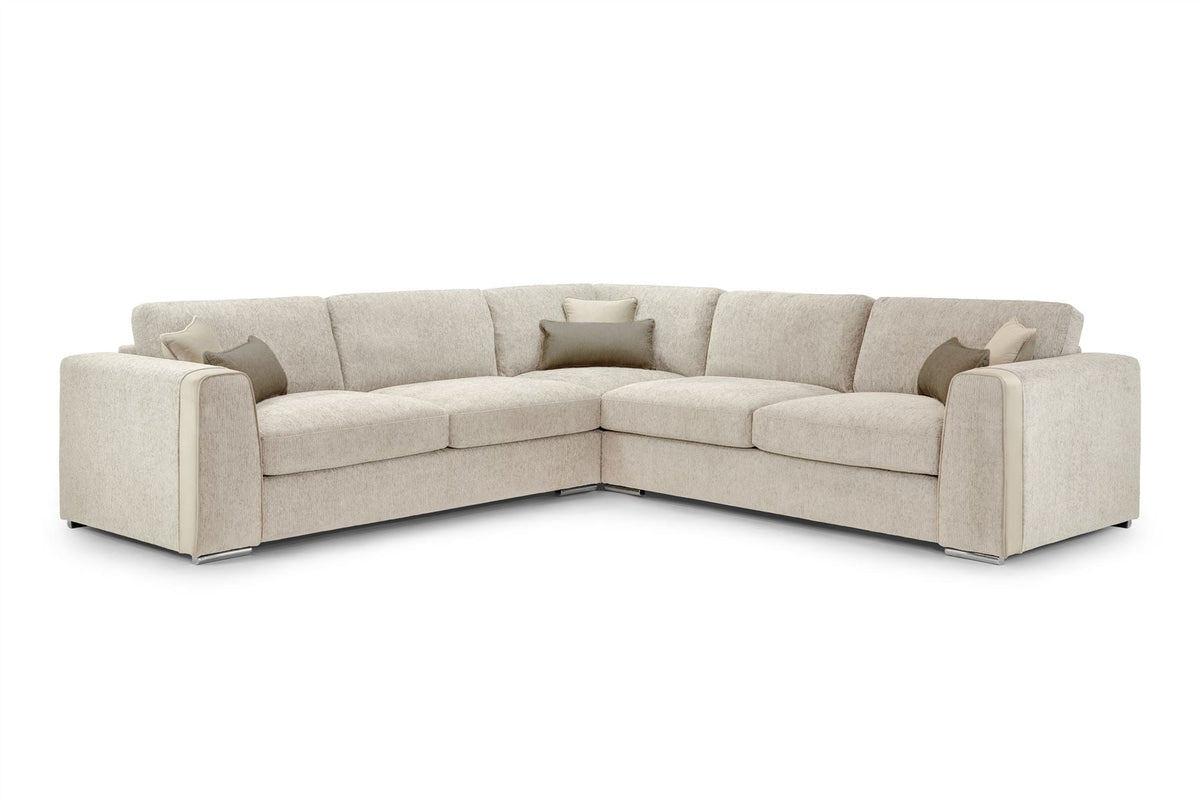 Naples Sofa Large Corner Beige