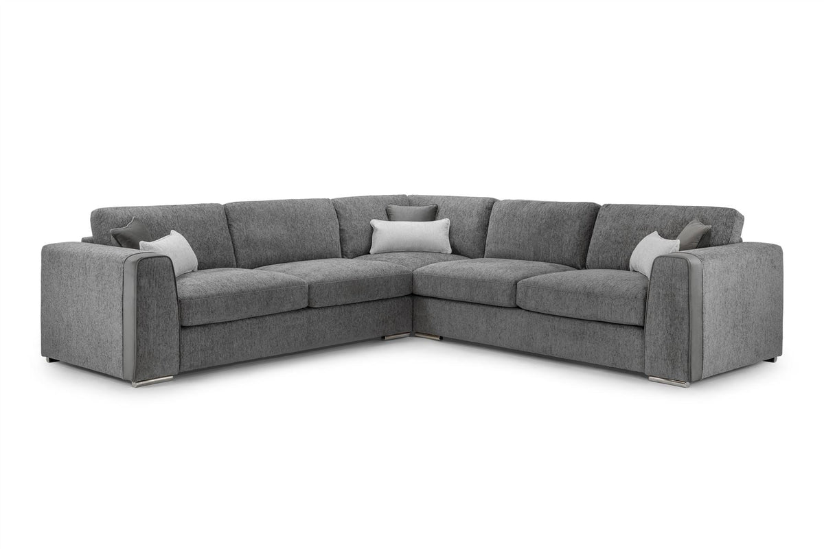 Naples Sofa Large Corner Grey
