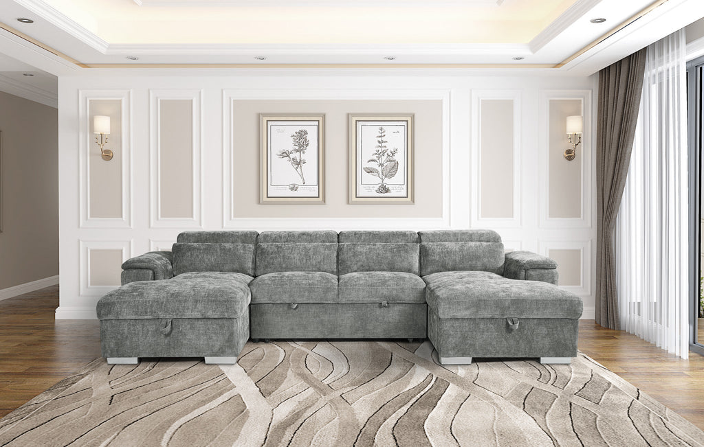 Alaya Sofabed U Shape Corner Grey