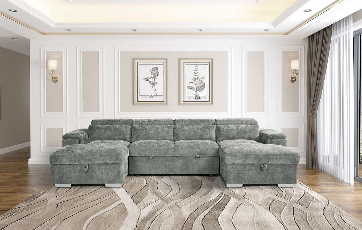 Alaya Sofabed U Shape Corner Grey