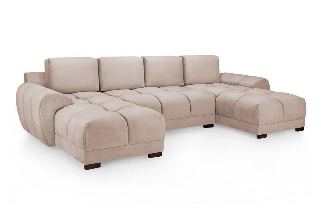 Azzuro Sofa U Shape Corner Mocha