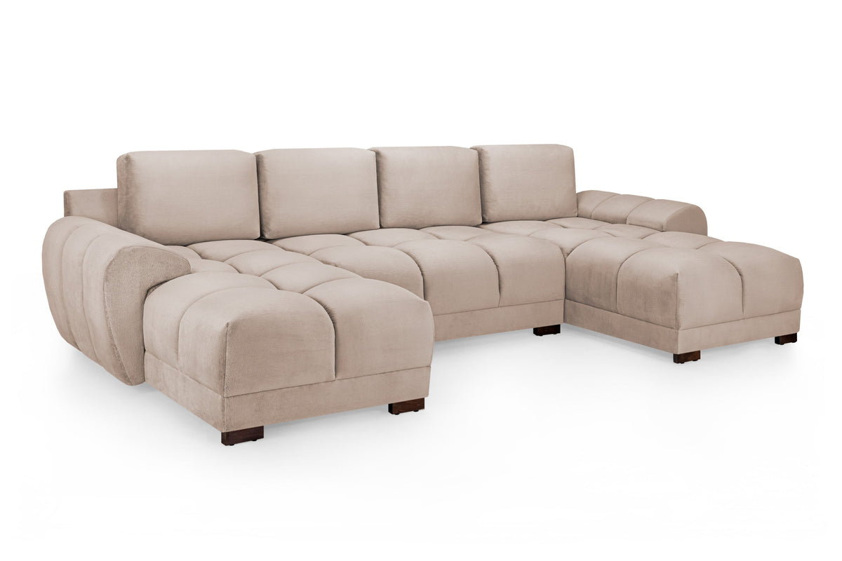 Azzuro Sofa U Shape Corner Mocha