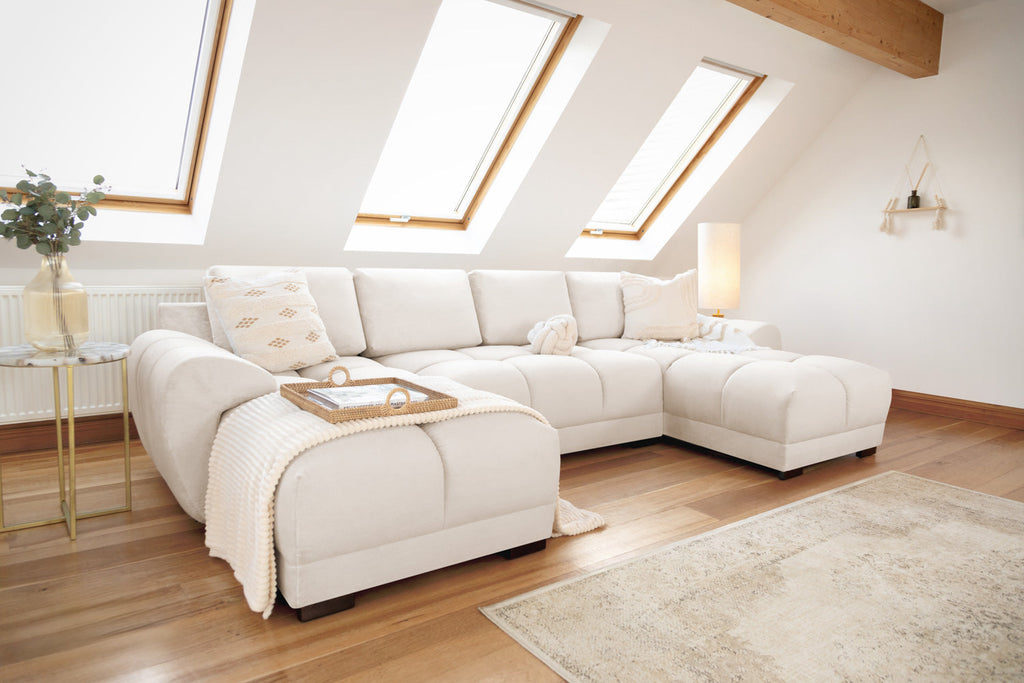 Azzuro Sofa U Shape Corner Cream