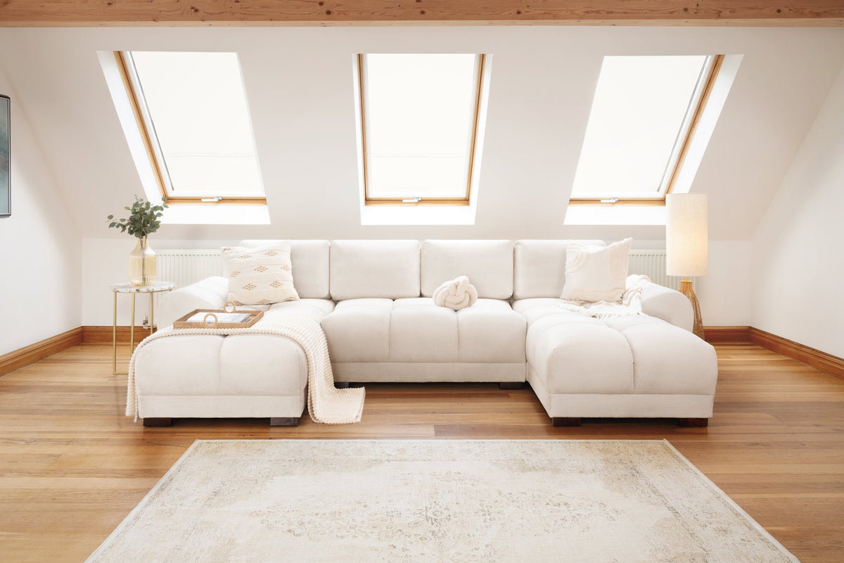 Azzuro Sofa U Shape Corner Cream