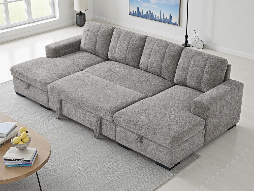 Como Sofabed U Shape Corner Grey