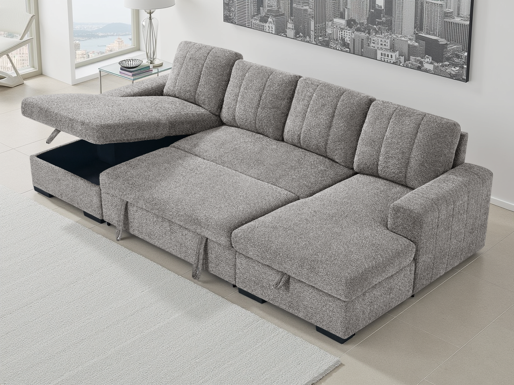 Como Sofabed U Shape Corner Grey