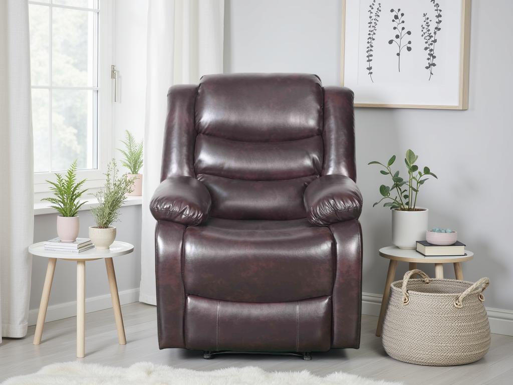Conrad Manual Recliner Sofa Armchair Brown