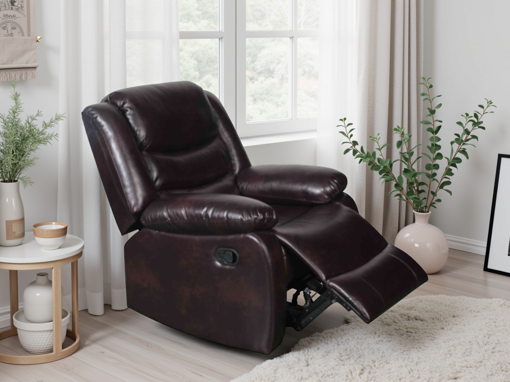 Conrad Manual Recliner Sofa Armchair Brown