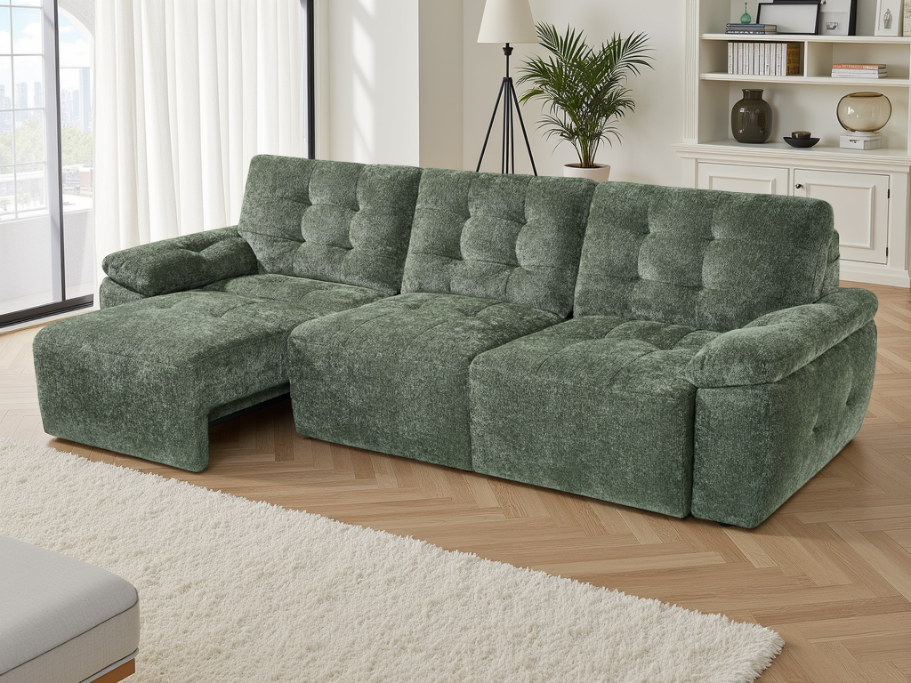 Dallas Electric Sofabed 3 Seater Green