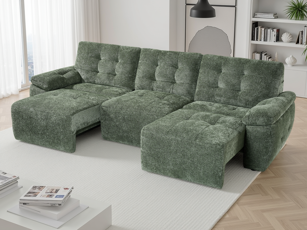 Dallas Electric Sofabed 3 Seater Green