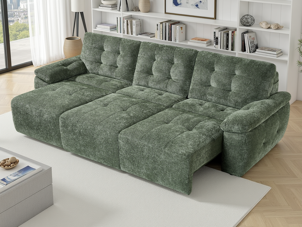 Dallas Electric Sofabed 3 Seater Green