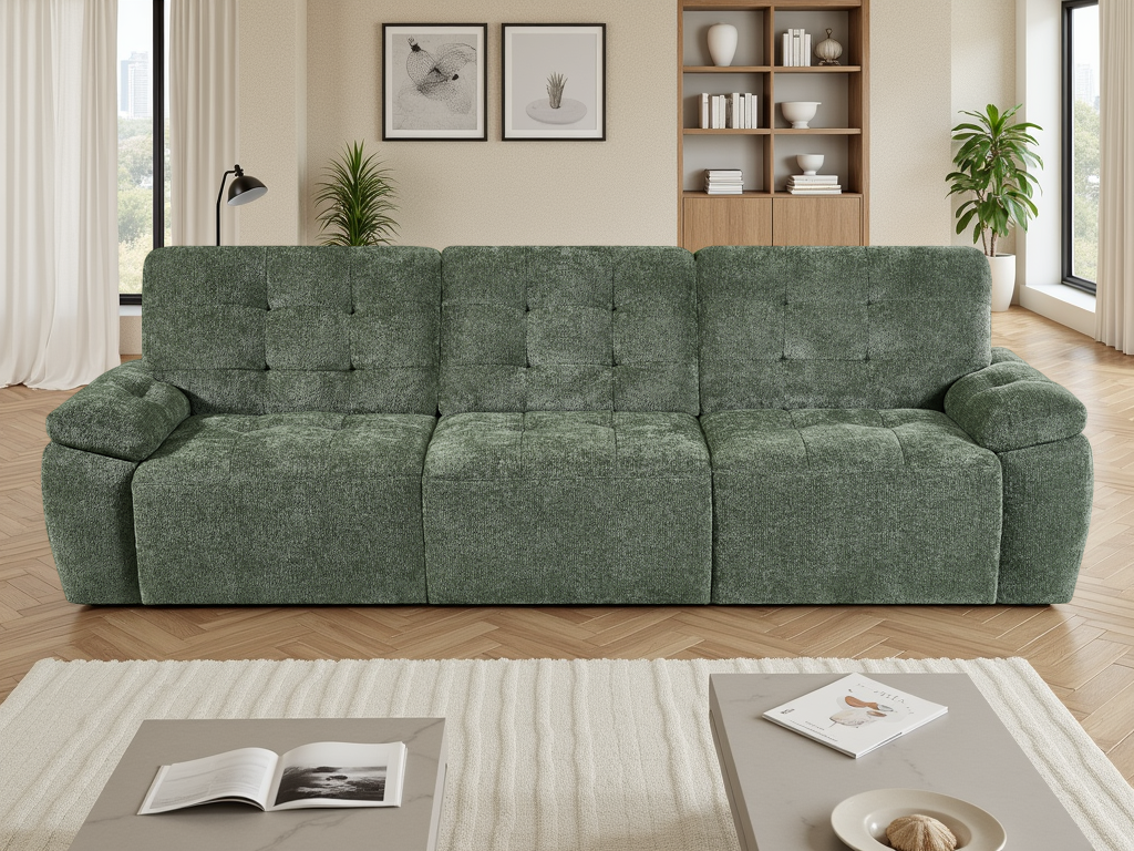 Dallas Electric Sofabed 3 Seater Green