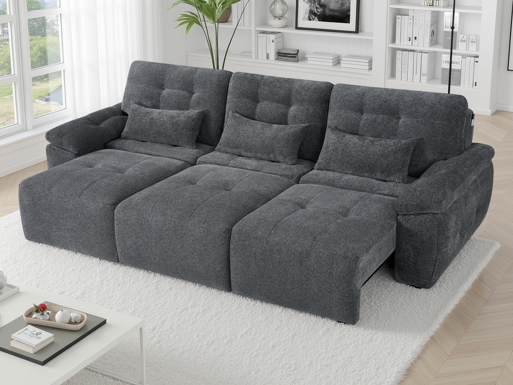 Dallas Electric Sofabed 3 Seater Grey