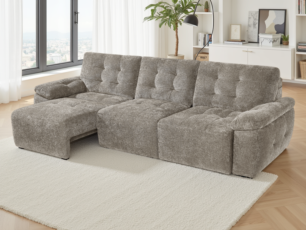 Dallas Electric Sofabed 3 Seater Stone