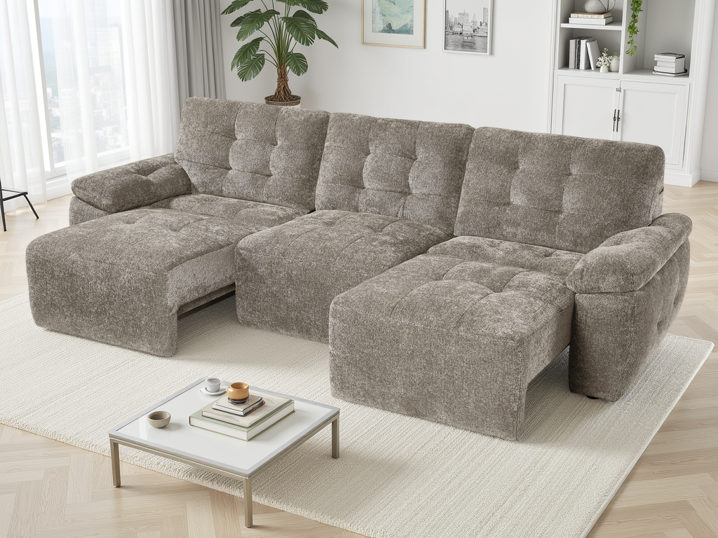 Dallas Electric Sofabed 3 Seater Stone