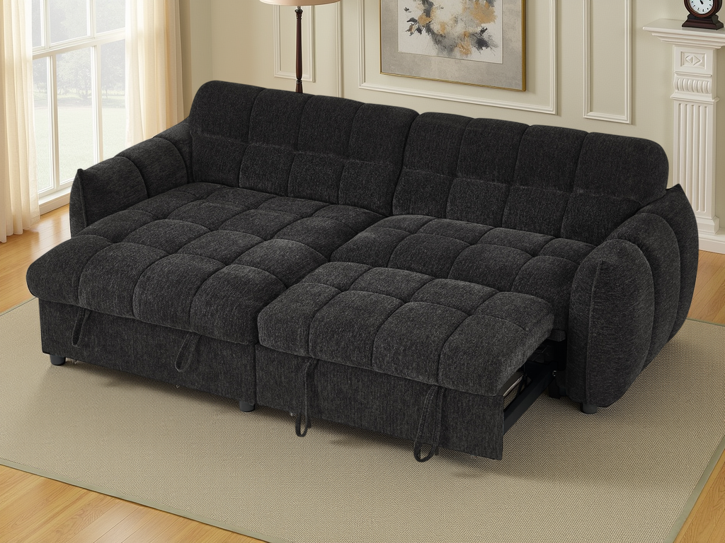 Florida Sofabed Universal Corner Black