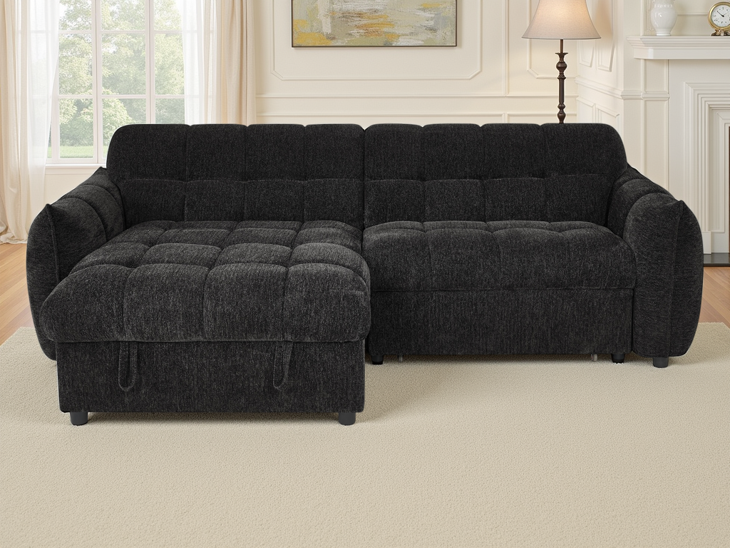 Florida Sofabed Universal Corner Black