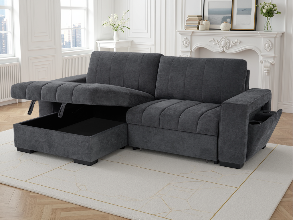 Franklin Sofabed Universal Corner Grey