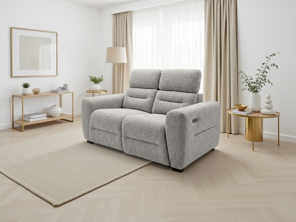 Tokyo Electric Recliner 2 Seater Grey