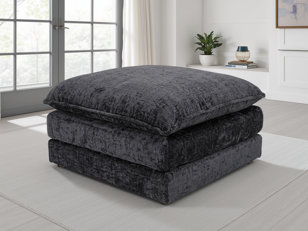 Solaya Sofa Footstool Black