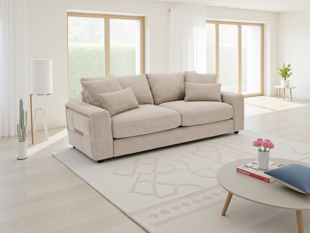 Jupiter Sofa 3 Seater Beige