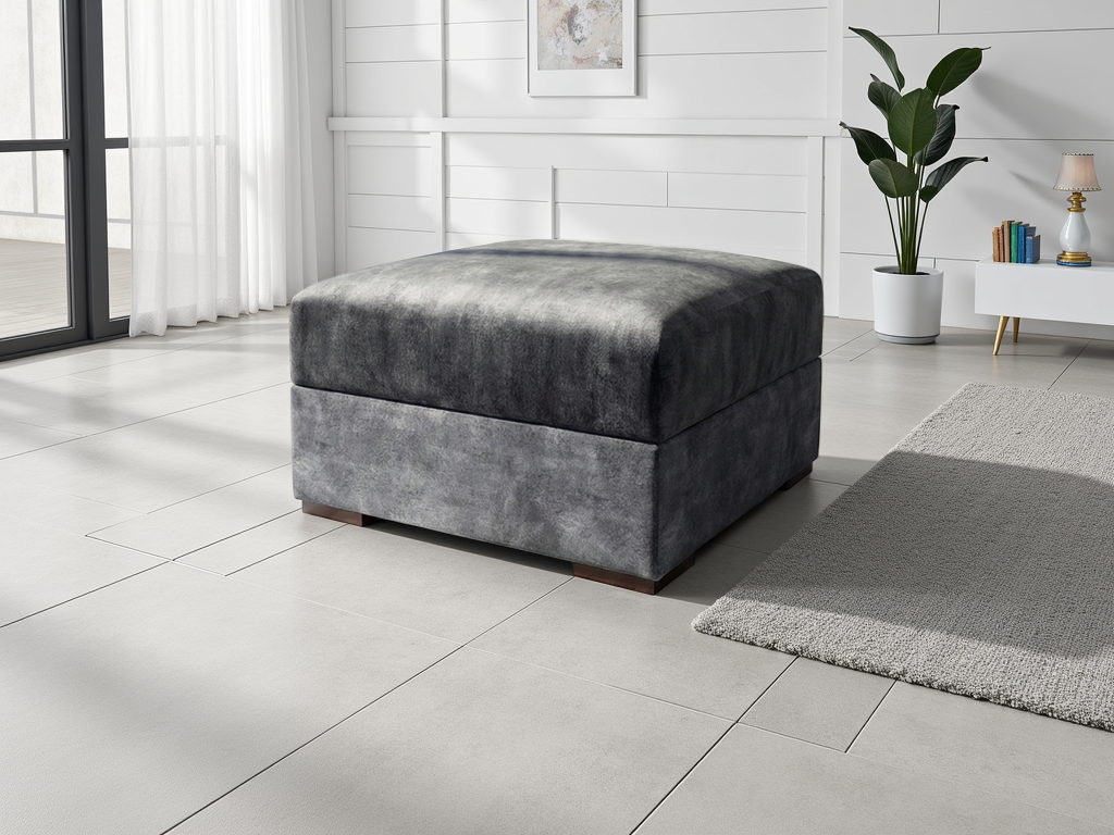 Serena Sofa Footstool Black