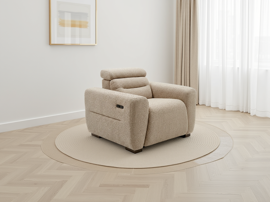 Tokyo Electric Recliner Armchair Beige