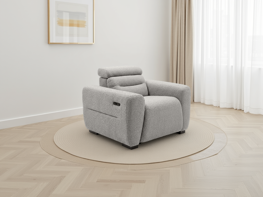 Tokyo Electric Recliner Armchair Grey